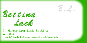 bettina lack business card